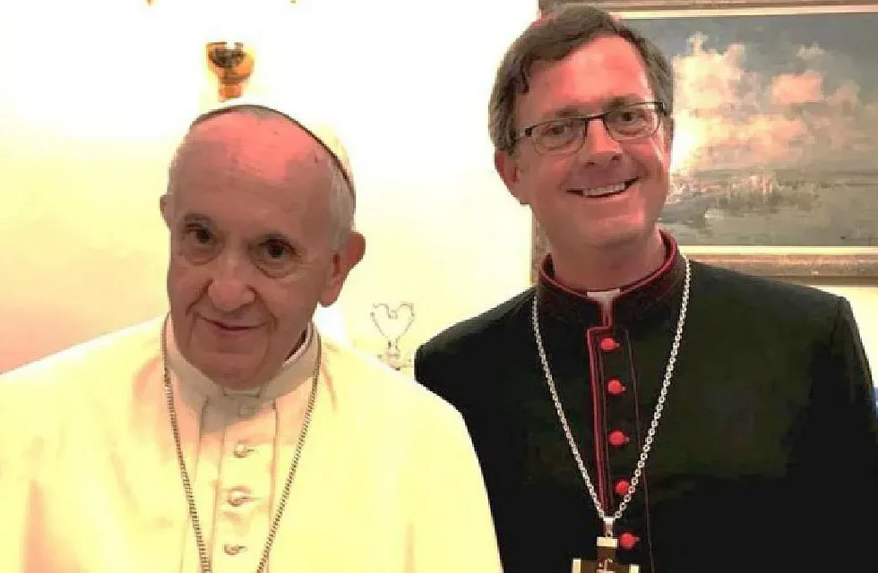 El papa Francisco junto a Jorge García Cuerva, el nuevo arzobispo de Buenos Aires