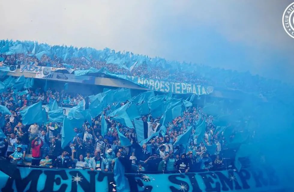 Los hinchas de Belgrano agotaron la platea celeste.