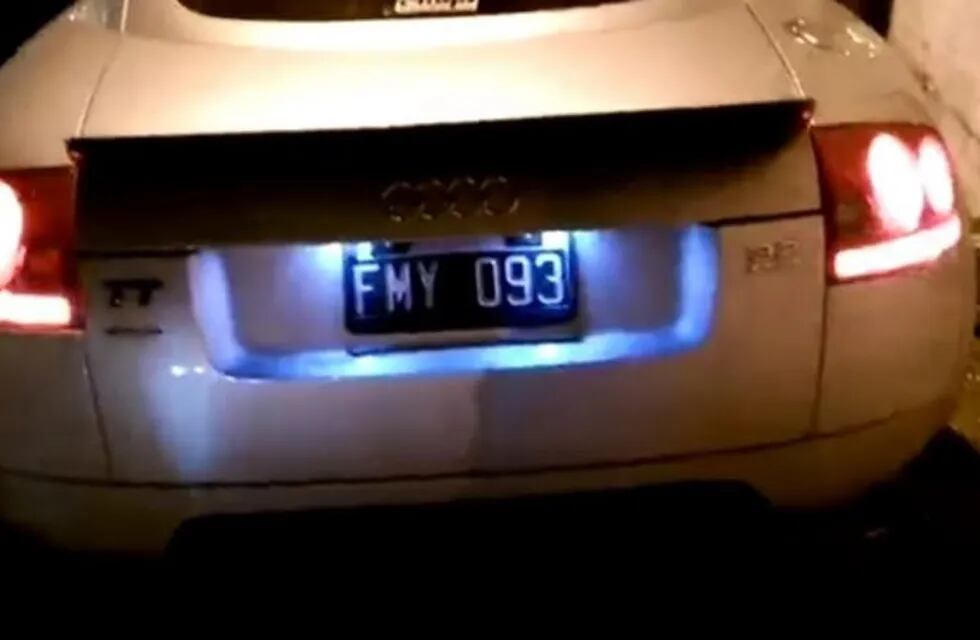 El Audi que atropelló y mató a Damián Orgaz en Rosario.