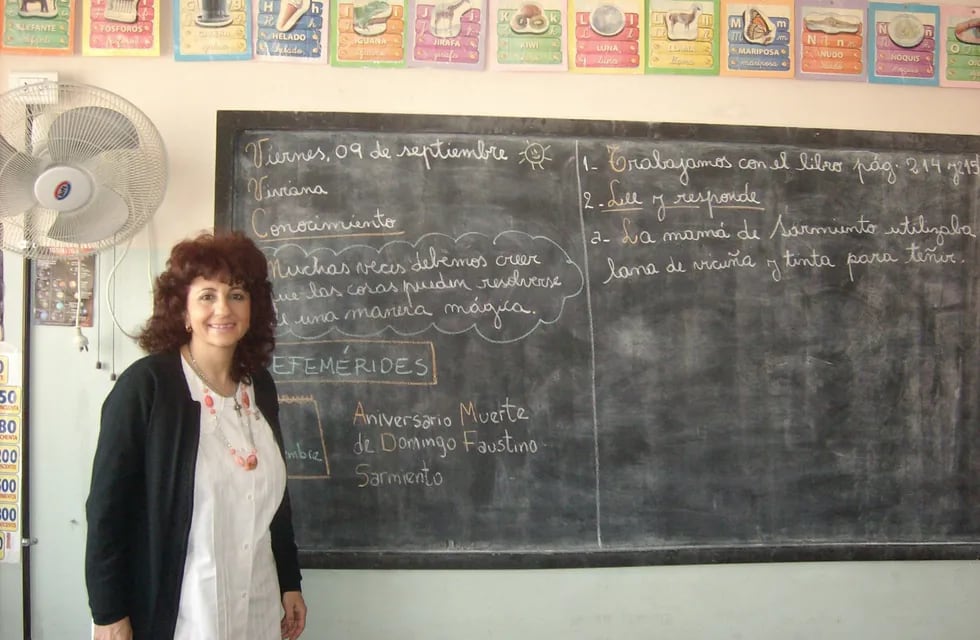 La docente maipucina continua viendo crecer a sus alumnos ahora como jubilada.