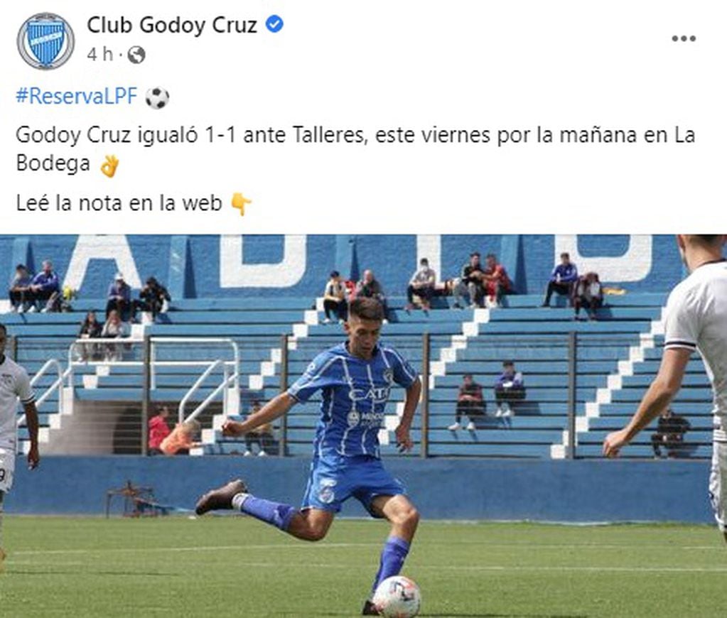 Partido de Reserva entre Godoy Cruz y Talleres (C)
