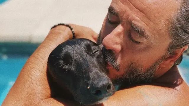 Pablo Granados y su perro Molfino