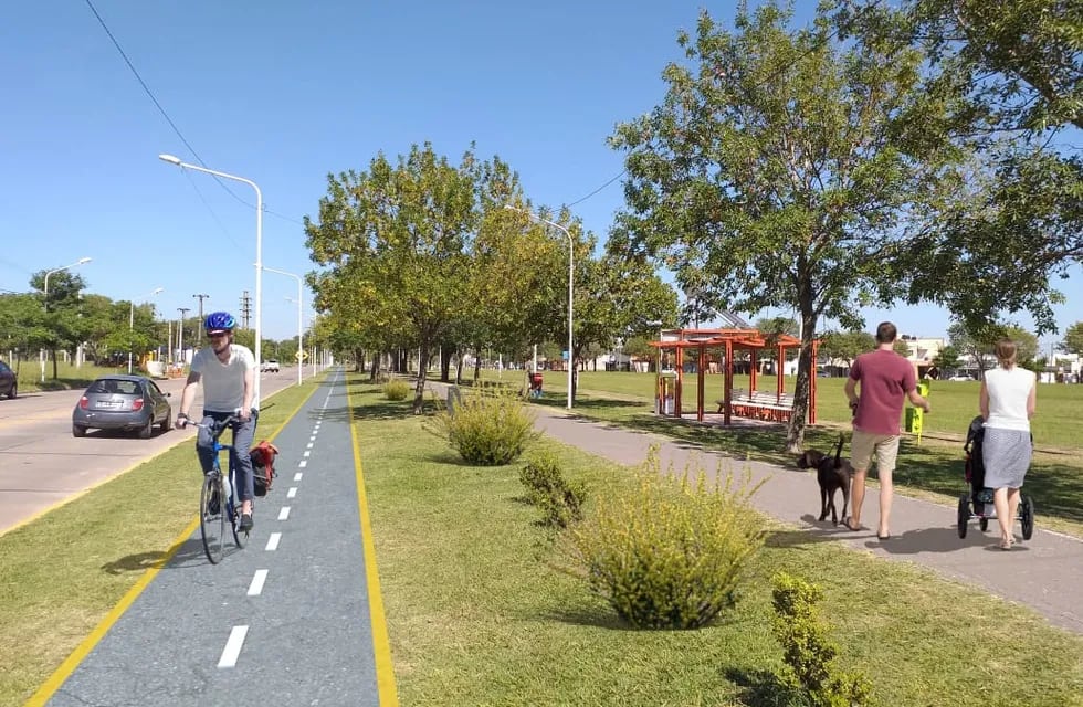 Así se verán las nuevas ciclovías en Rafaela