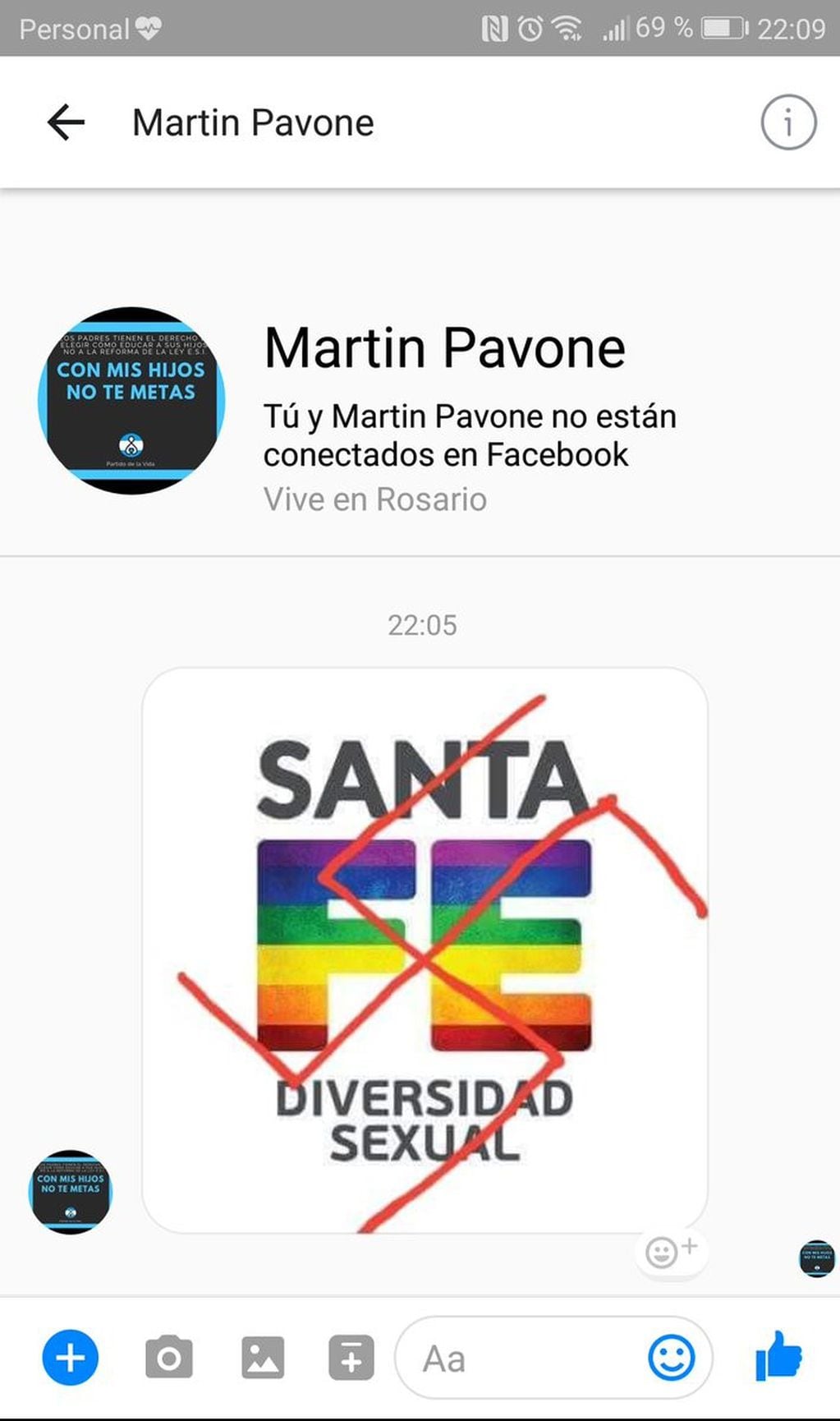 Amenazas hacia la Subsecretaría de Políticas de Diversidad Sexual de Santa Fe. (@epaulonlgbt)