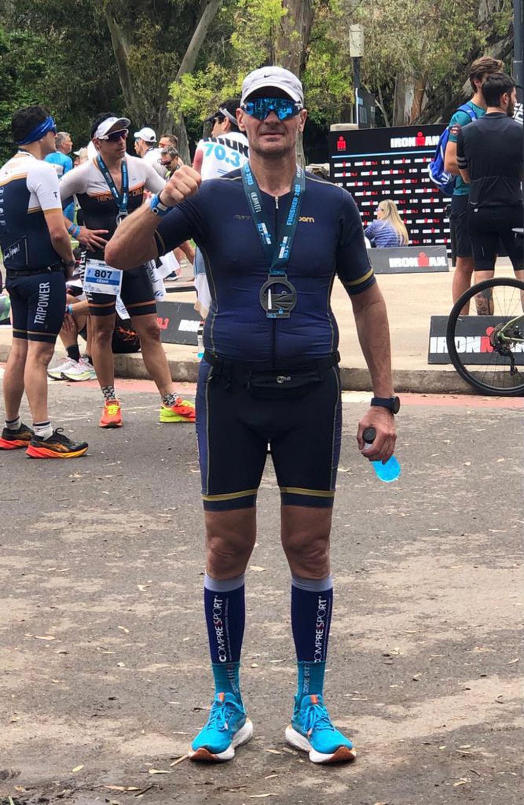 Fernando Mazzuchino atleta de Arroyito en el Ironman 70.3