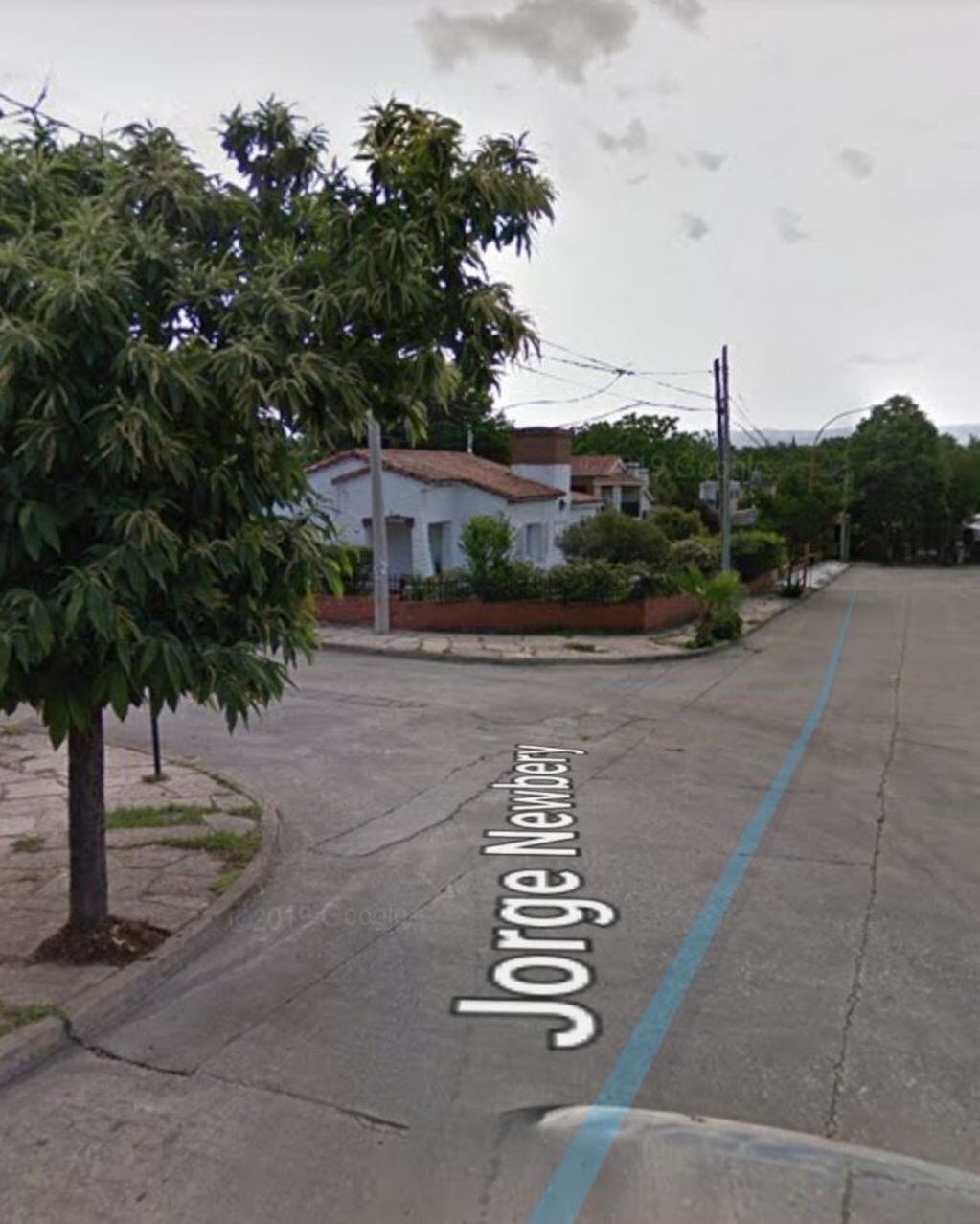 Jorge Newbery esquina José Ingenieros, el sitio en donde el delincuente fue atrapado. (Foto: Gloogle Map).