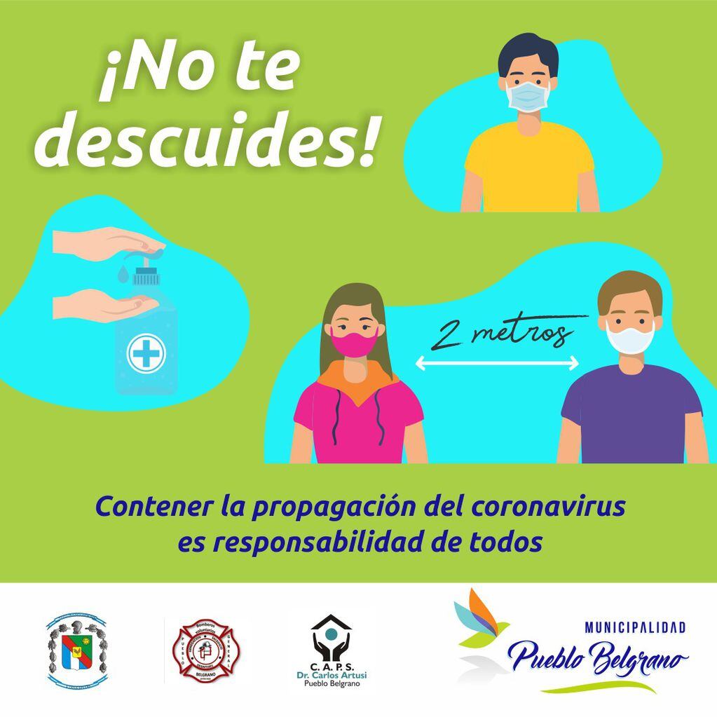 Pueblo Belgrano llama a extremar los cuidados sanitarios