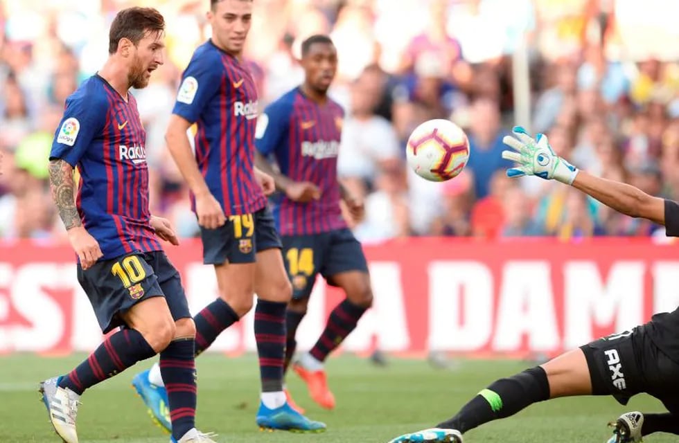 El golazo de Lionel Messi a Barcelona. Foto: AFP.