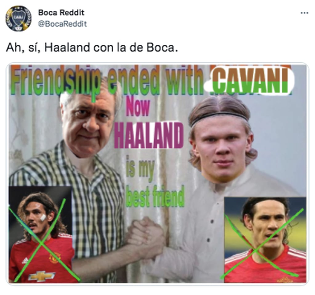 Los mejores memes de Erling Haaland tras entrenar con la camiseta de Boca.