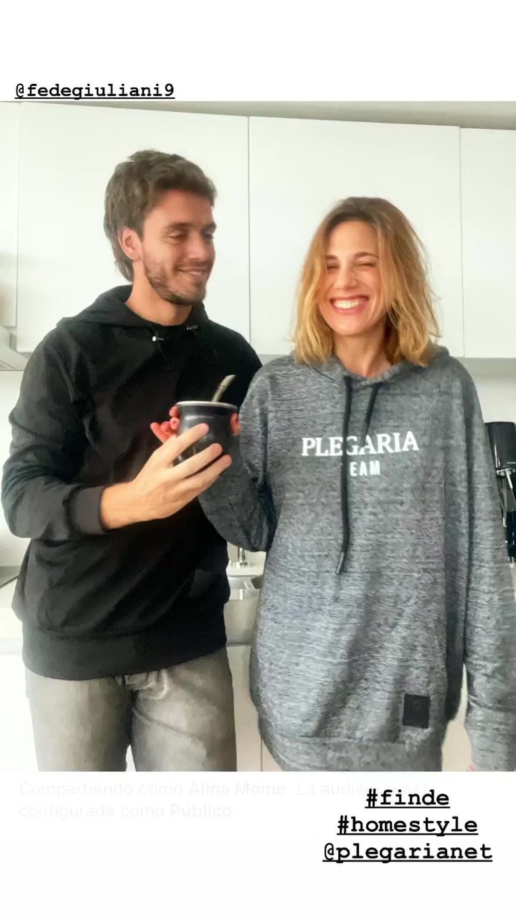 Federico Giuliani y Alina Moine tomaron mate en la casa de la rosarina.