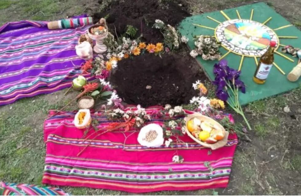 Celebración de la Pachamama en la Plaza San Martín