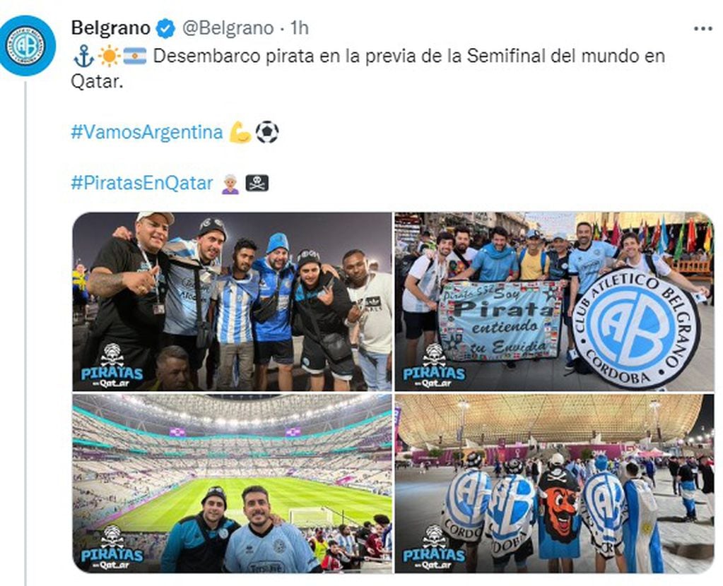 Magia celeste, con los hinchas de Belgrano junto a la Selección.