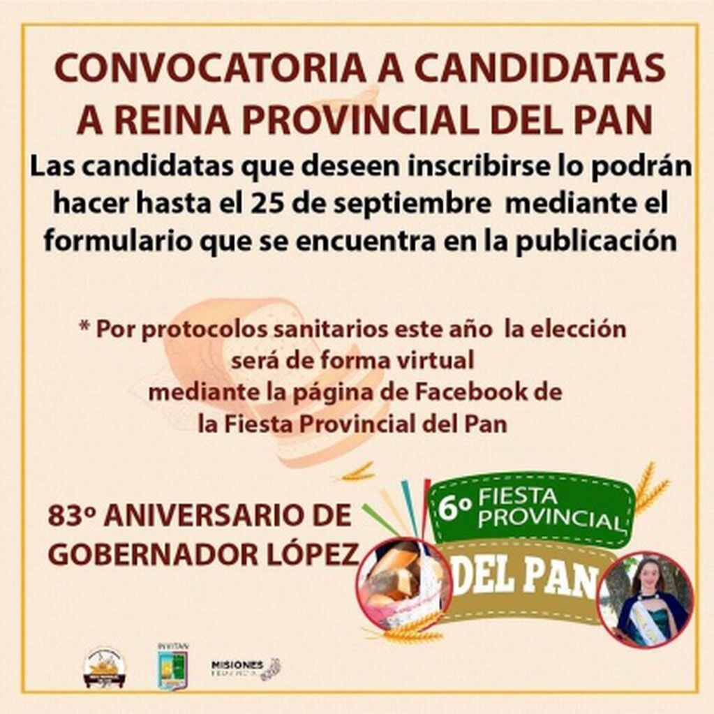 Festejos en Gobernador López por la Fiesta Provincial del Pan.