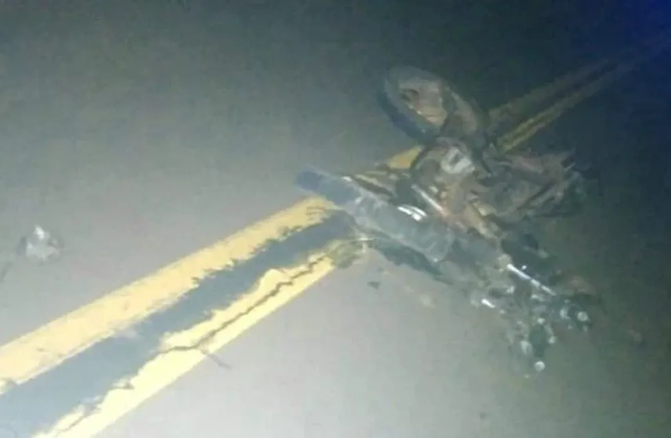 Siniestro fatal en San Vicente: un motociclista fallecido.