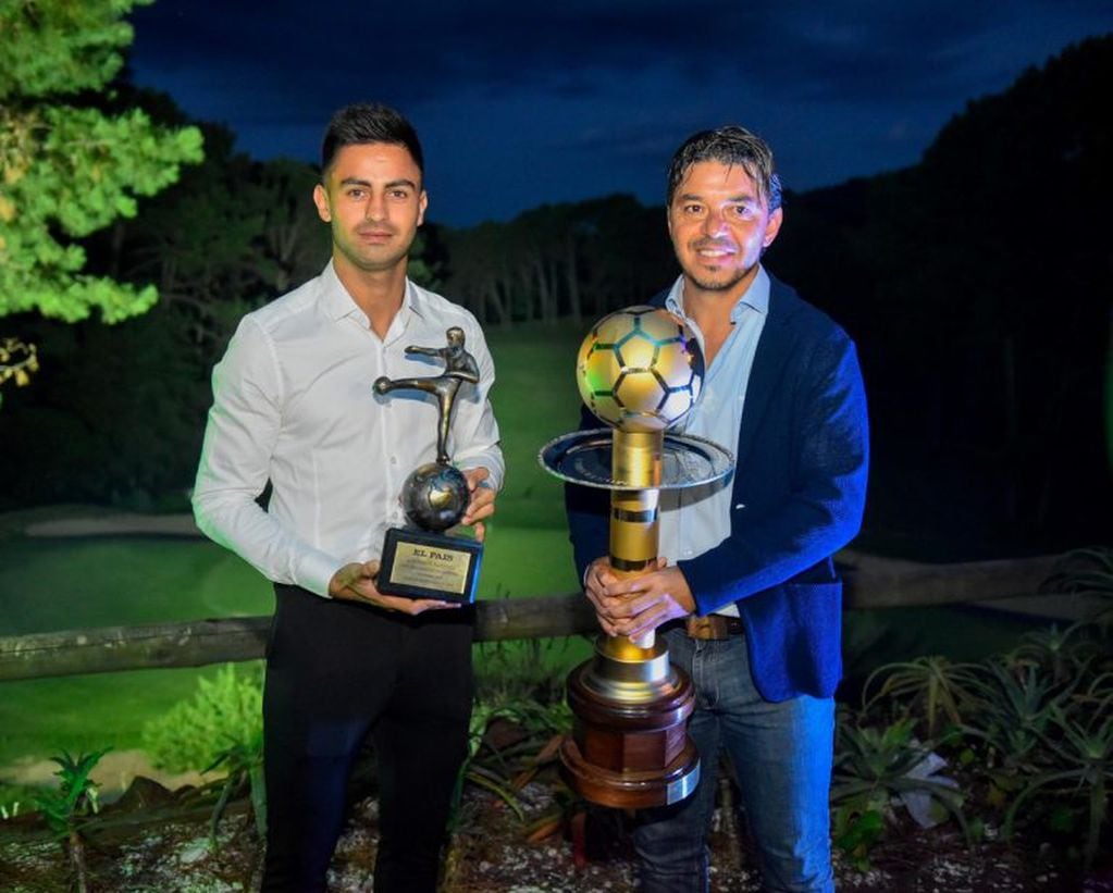 El Pity y el Muñeco, ganaron todo con River y recibieron su premio en el Club de Golf Portezuelo (Mario Quinteros/Enviado Especial).