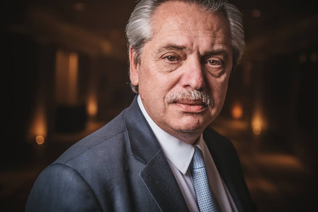 El retrato de Alberto Fernández, cuando era candidato a presidente. 