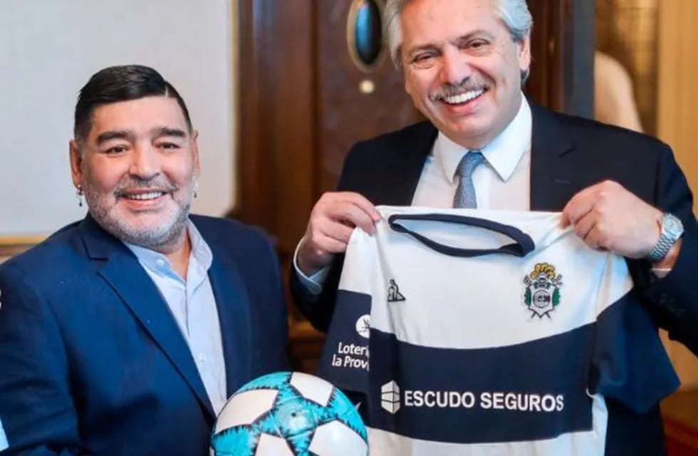 Diego Maradona y Alberto Fernández (Presidencia)