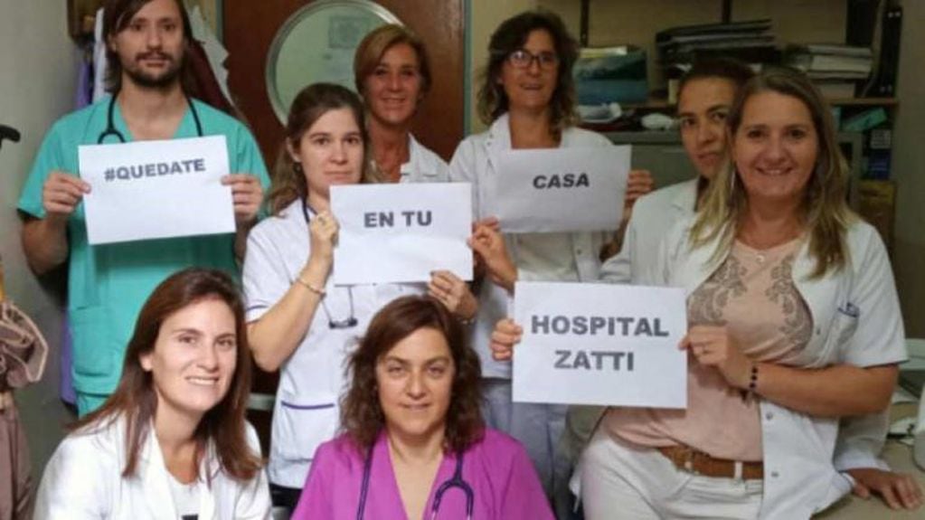 "Quedate en tu casa", el lema de los médicos del hospital Zatti (Diario Río Negro)