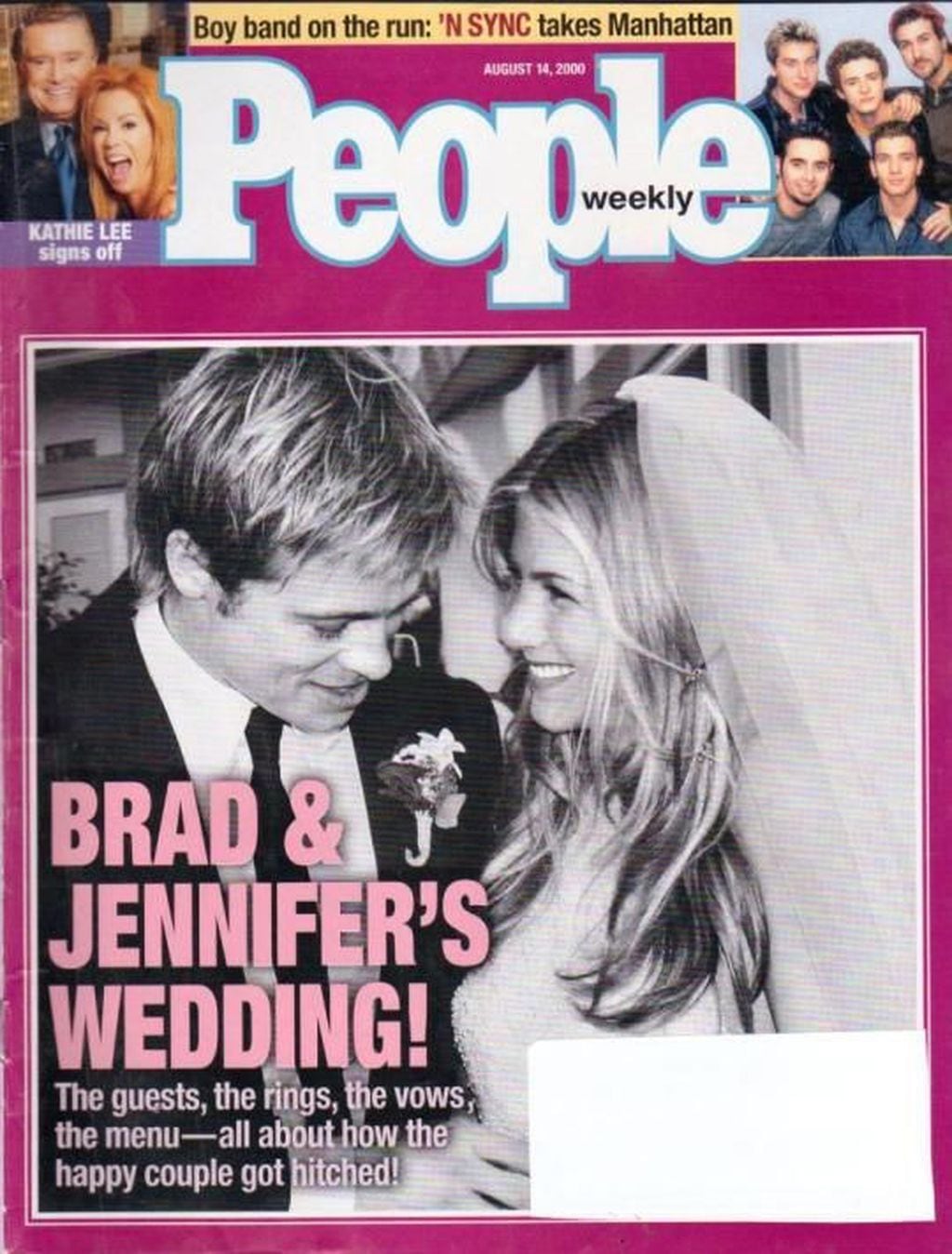 El casamiento de Brad Pitt y Jennifer Aniston fue un boom en los medios de todo el mundo (Foto: Archivo)