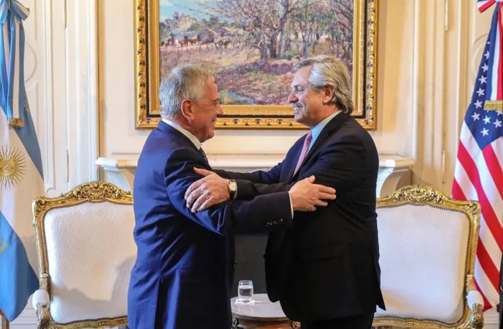Alberto Fernández recibió a una delegación de Estados Unidos. (prensa Alberto Fernández)