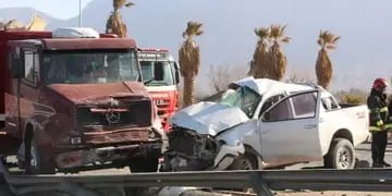 Accidente en la Ruta 40, en Pocito, San Juan.