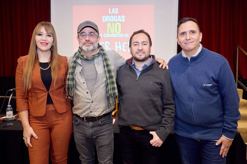 Las Heras: Janina Ortiz, Gastón Pauls, Martín Bustos y Víctor Festa.