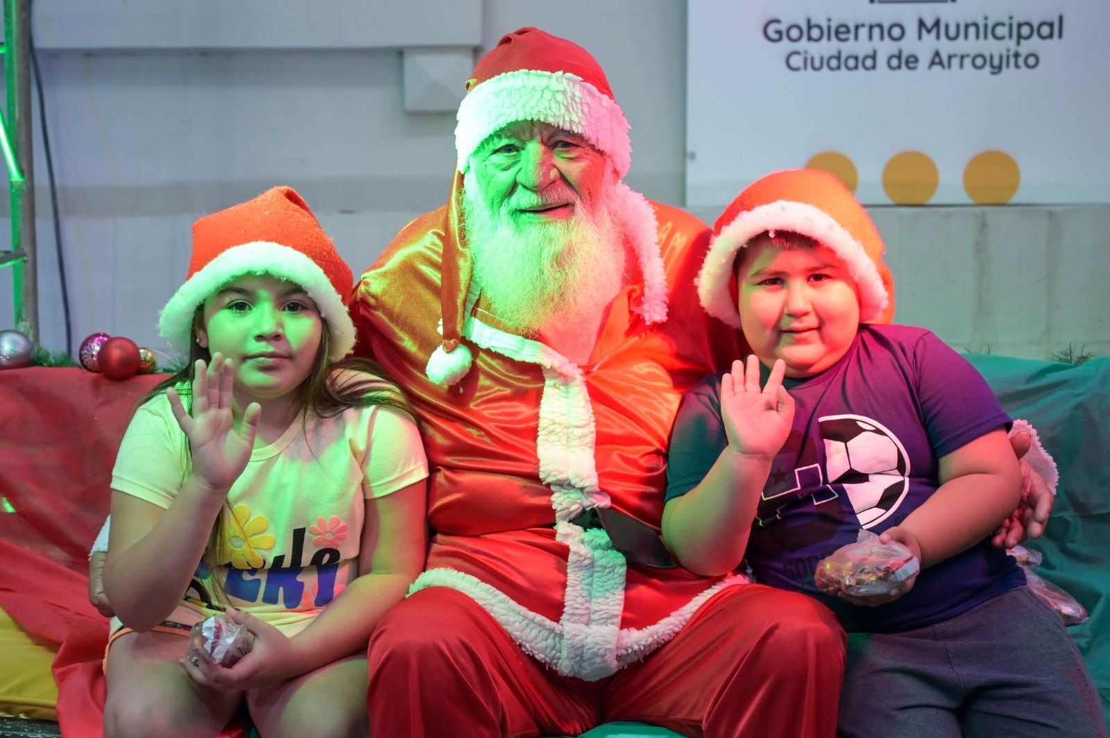 Papá Noel de visita en Arroyito 2023