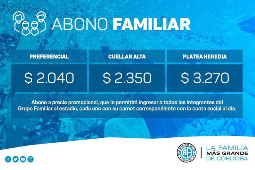 Campaña de socios de Belgrano.