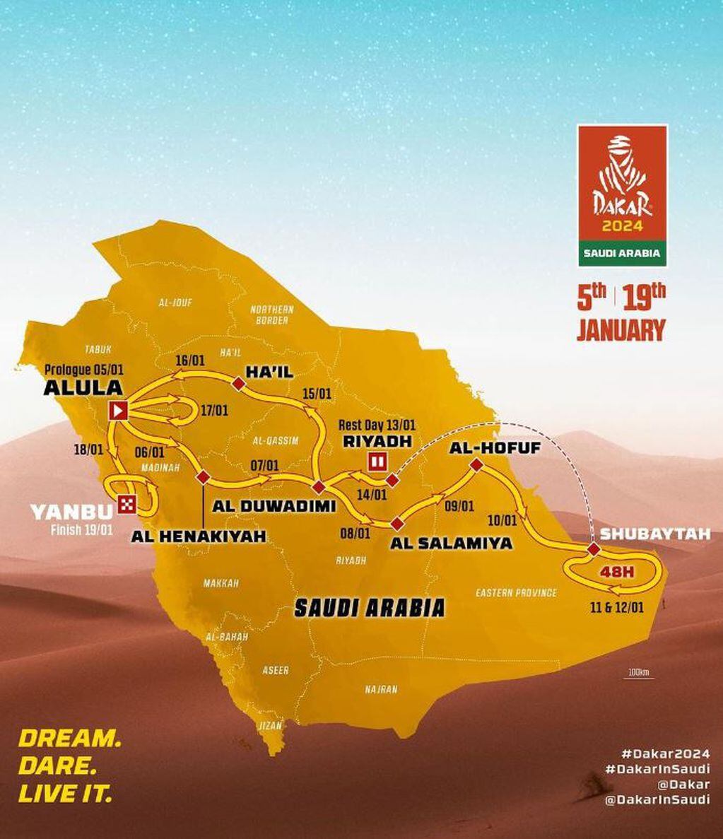 Dura edición de Rally Dakar 2024.