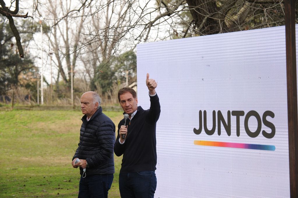 Diego Santilli en el lanzamiento de la campaña de Juntos. (Fotos: Clarín)