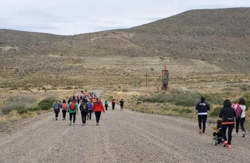 trekking en cañadón seco