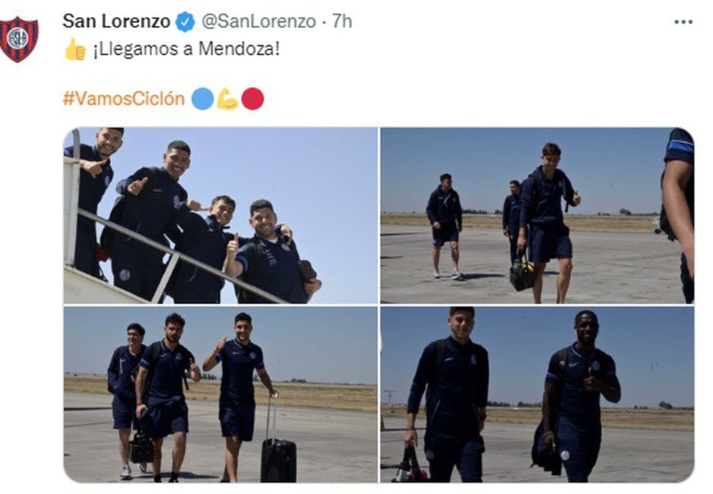 San Lorenzo llegó a Mendoza.
