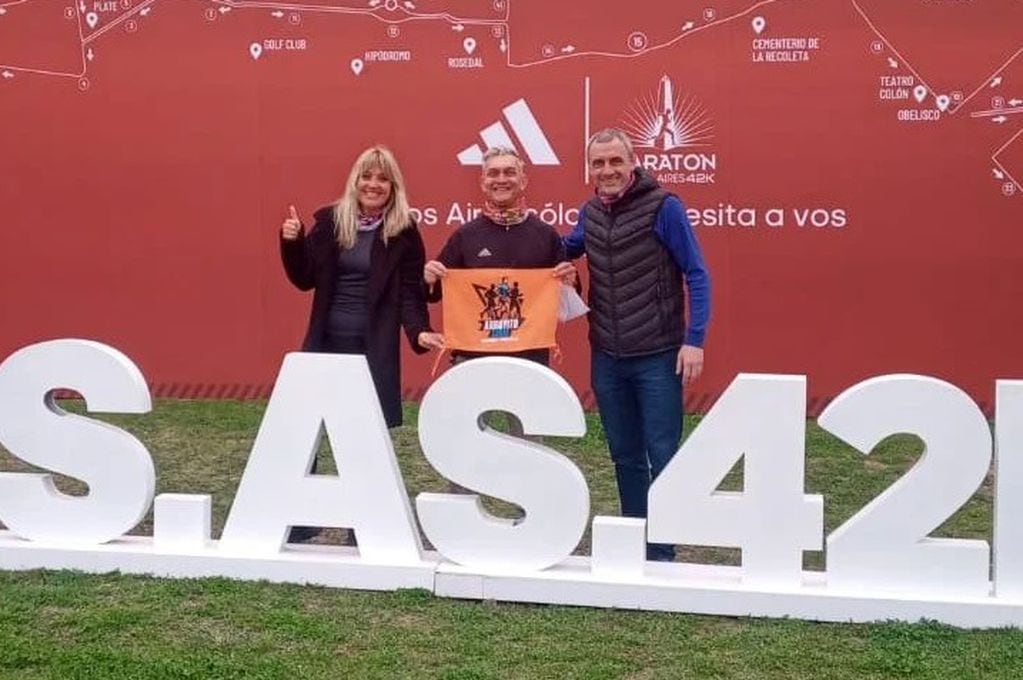 Luque, Lario y Preiale en la Maratón 2023 Buenos Aires
