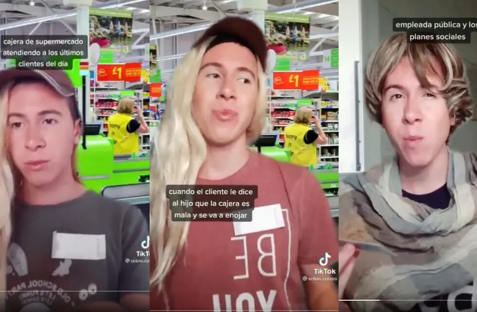 La historia del cordobés detrás de la "cajera del supermercado" (Captura TikTok)