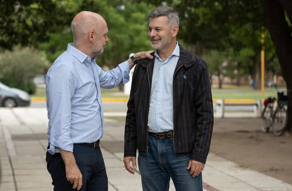 Elecciones 2023: Horacio Rodríguez Larreta junto a Javier Pretto, expresidente del PRO de Córdoba. (La Voz)