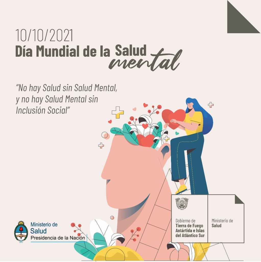 El Ministerio de Salud de la Provincia conmemora el 10 de octubre, el “Día Mundial de la Salud Mental”.