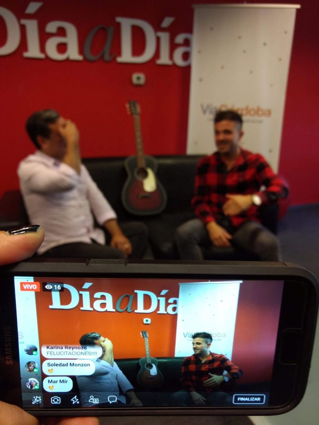 David Bolzoni pasó por el Facebook Live de Vía Córdoba en la previa de su show en el Quality.