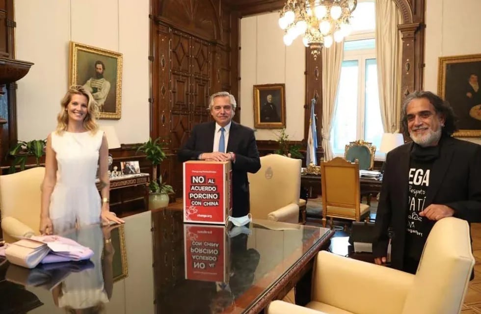 Alberto Fernández recibió en la Casa Rosada a Liz Solari