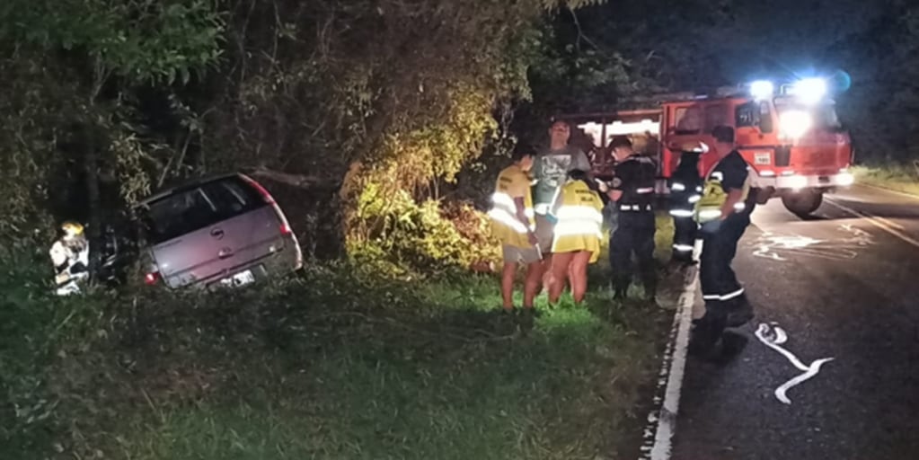 Accidente sobre la Ruta Nacional N°12 en Puerto Iguazú.