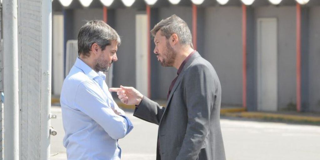 Marcelo Tinelli y Matías Lammens en el Nuevo Gasómetro (Foto: Diego Díaz/Clarín)