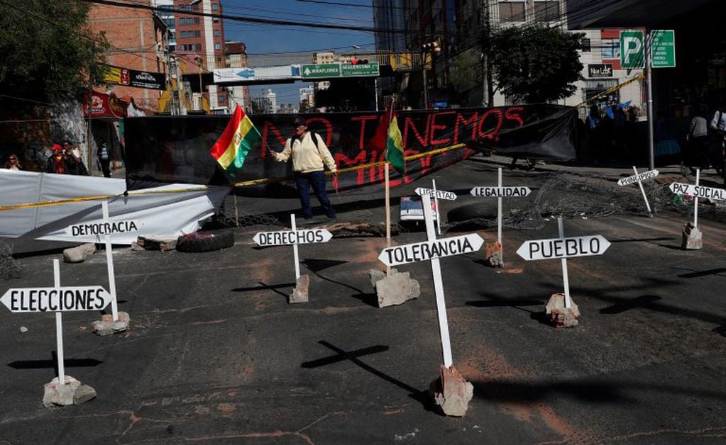 Opositores a Morales se manifiestas en La Paz, Bolivia (AP Photo/Juan Karita)