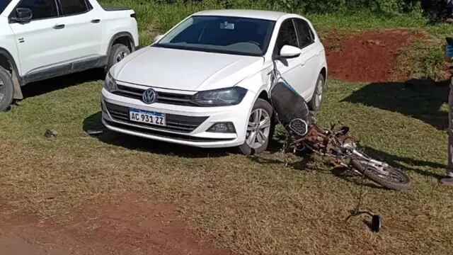 Motociclista herido tras accidente en Puerto Iguazú