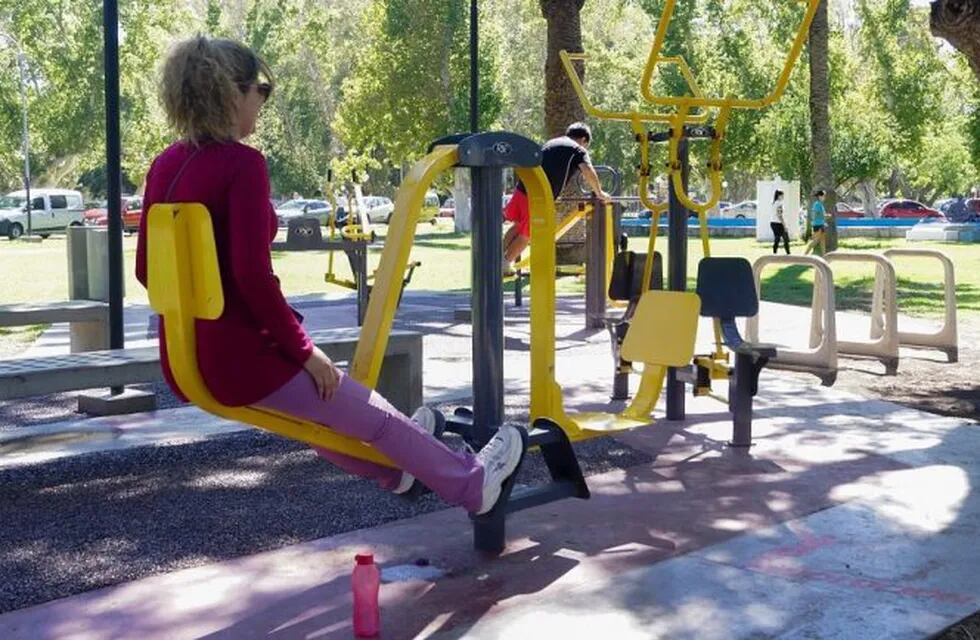 Familias enteras disfrutan de la actividad física al aire libre.