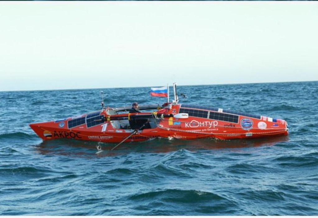 Fiódor Kóniujov  en su Kayak