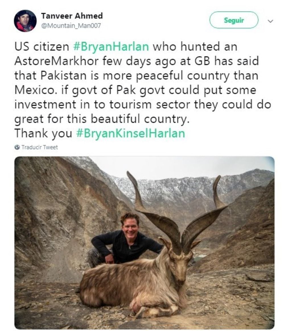 Indignación mundial por un cazador que pagó una fortuna para matar a una cabra en peligro de extinción.