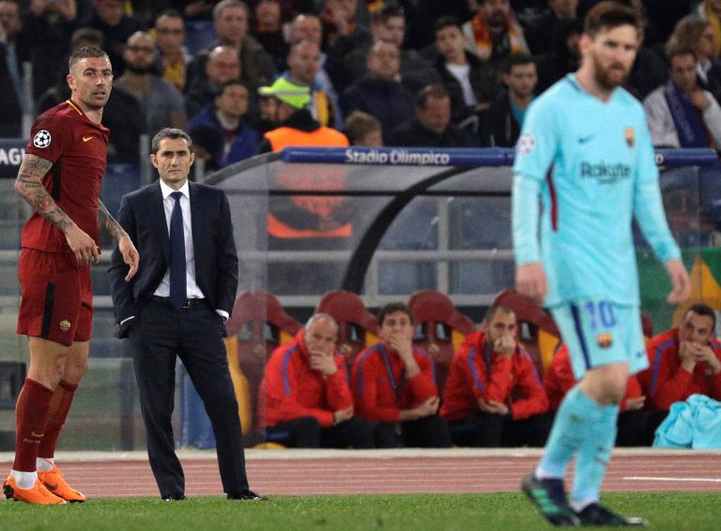 Leo Messi le habría criticado a Ernesto Valverde el planteo que propuso ante Roma de Italia. (AP Photo/Gregorio Borgia)