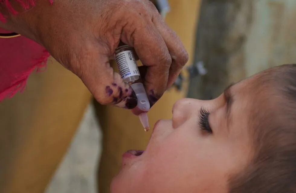A Pakistani health worker administers polio drops to a child during a polio vaccination campaign in Quetta on April 26, 2016. Islamist outfits including the Pakistani Taliban say the polio vaccination drive is a front for espionage or a conspiracy to sterilise Muslims. / AFP / BANARAS KHAN\r\n pakistan quetta  pakistan campaña de vacunacion contra la poliomielitis trabajadores de la salud vacunan niños en quetta
