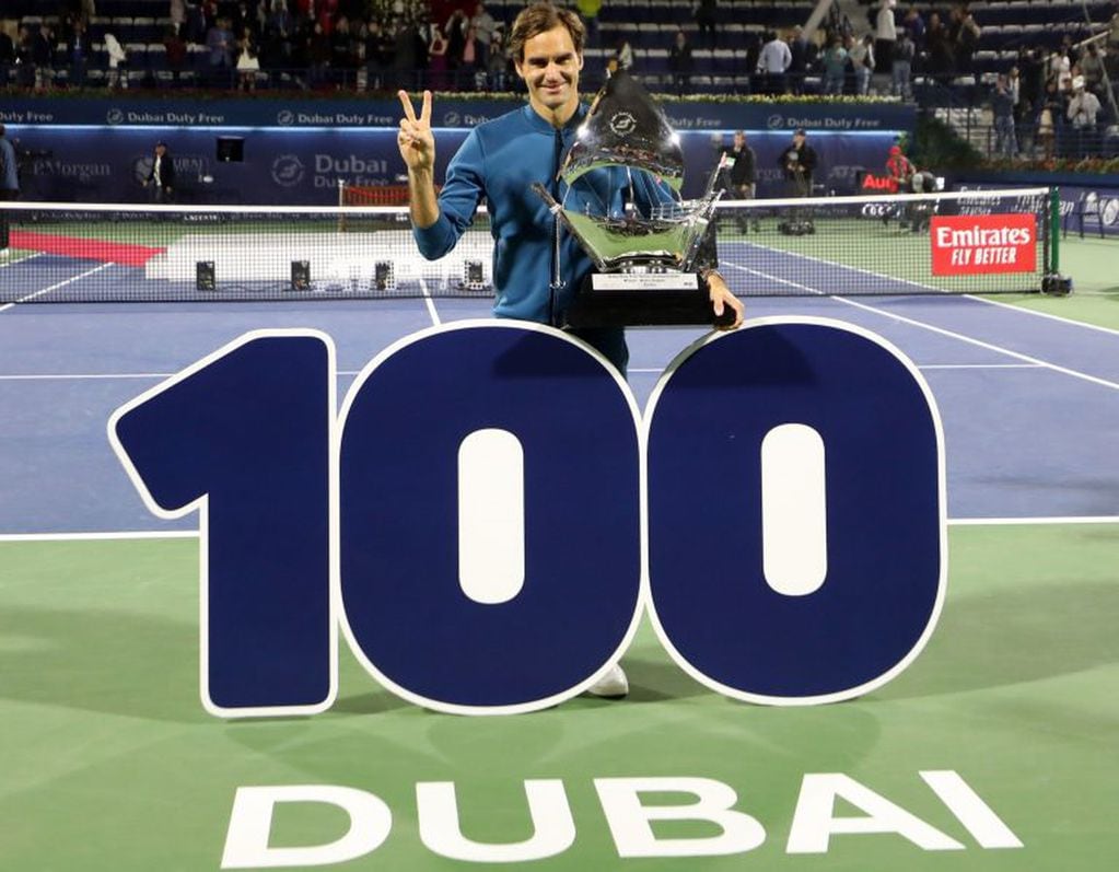 Roger Federer - ATP Dubai. Foto: Karim Sahib/AFP.