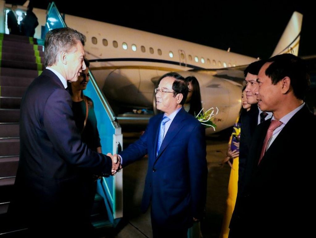 Mauricio Macri y Juliana Awada llegaron a Vietnam.