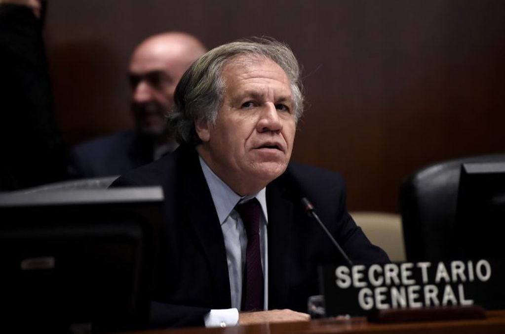 El Secretario General de la OEA, Luis Almagro, observa durante una reunión del Consejo Permanente sobre la situación en Bolivia en Washington, DC, el 12 de noviembre de 2019. Crédito: Olivier Douliery / AFP.